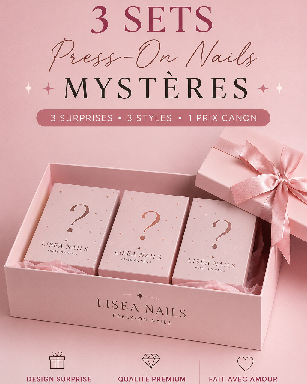 Coffret Mystère Lisea Nails – 3 Sets Surprises